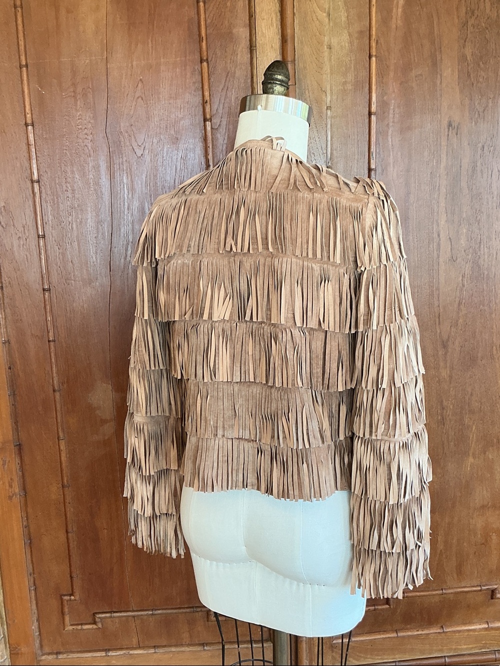 Fringed Suede Jacket - Natural, by Berer2 - Picture 3 of 10